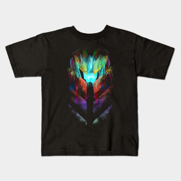 Scifi alien techno head Kids T-Shirt by Nikokosmos